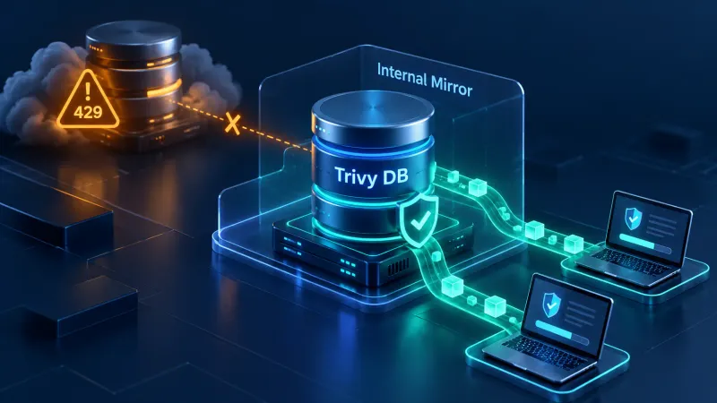 رفع خطای 429 در Trivy DB با راه‌اندازی mirror داخلی